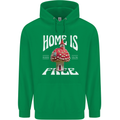 Mushrooms Home is Where You're Free Childrens Kids Hoodie Irish Green