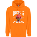 Mushrooms Home is Where You're Free Childrens Kids Hoodie Orange