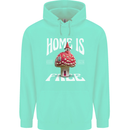 Mushrooms Home is Where You're Free Childrens Kids Hoodie Peppermint