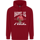 Mushrooms Home is Where You're Free Childrens Kids Hoodie Red