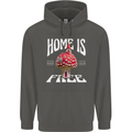 Mushrooms Home is Where You're Free Childrens Kids Hoodie Storm Grey