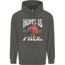 Mushrooms Home is Where You're Free Childrens Kids Hoodie Storm Grey