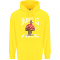 Mushrooms Home is Where You're Free Childrens Kids Hoodie Yellow
