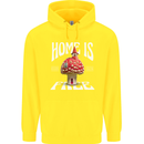 Mushrooms Home is Where You're Free Childrens Kids Hoodie Yellow