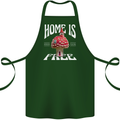 Mushrooms Home is Where You're Free Cotton Apron 100% Organic Forest Green