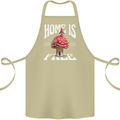 Mushrooms Home is Where You're Free Cotton Apron 100% Organic Khaki