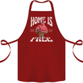 Mushrooms Home is Where You're Free Cotton Apron 100% Organic Maroon