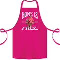 Mushrooms Home is Where You're Free Cotton Apron 100% Organic Pink