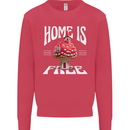 Mushrooms Home is Where You're Free Kids Sweatshirt Jumper Heliconia