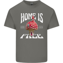 Mushrooms Home is Where You're Free Kids T-Shirt Childrens Charcoal