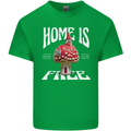 Mushrooms Home is Where You're Free Kids T-Shirt Childrens Irish Green