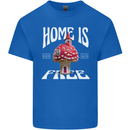 Mushrooms Home is Where You're Free Kids T-Shirt Childrens Royal Blue