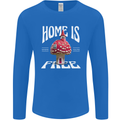 Mushrooms Home is Where You're Free Mens Long Sleeve T-Shirt Royal Blue