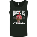 Mushrooms Home is Where You're Free Mens Vest Tank Top Black