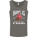 Mushrooms Home is Where You're Free Mens Vest Tank Top Charcoal