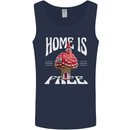 Mushrooms Home is Where You're Free Mens Vest Tank Top Navy Blue