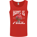 Mushrooms Home is Where You're Free Mens Vest Tank Top Red
