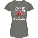 Mushrooms Home is Where You're Free Womens Petite Cut T-Shirt Charcoal