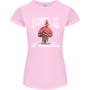 Mushrooms Home is Where You're Free Womens Petite Cut T-Shirt Light Pink