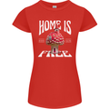 Mushrooms Home is Where You're Free Womens Petite Cut T-Shirt Red
