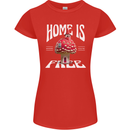 Mushrooms Home is Where You're Free Womens Petite Cut T-Shirt Red