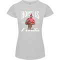 Mushrooms Home is Where You're Free Womens Petite Cut T-Shirt Sports Grey