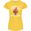 Mushrooms Home is Where You're Free Womens Petite Cut T-Shirt Yellow