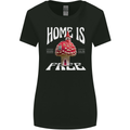 Mushrooms Home is Where You're Free Womens Wider Cut T-Shirt Black