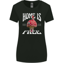 Mushrooms Home is Where You're Free Womens Wider Cut T-Shirt Black