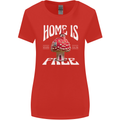 Mushrooms Home is Where You're Free Womens Wider Cut T-Shirt Red