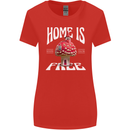 Mushrooms Home is Where You're Free Womens Wider Cut T-Shirt Red