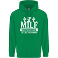 Mushrooms I Like To Forage MILF Childrens Kids Hoodie Irish Green
