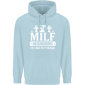 Mushrooms I Like To Forage MILF Childrens Kids Hoodie Light Blue