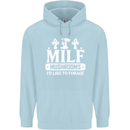 Mushrooms I Like To Forage MILF Childrens Kids Hoodie Light Blue