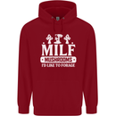 Mushrooms I Like To Forage MILF Childrens Kids Hoodie Red