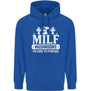 Mushrooms I Like To Forage MILF Childrens Kids Hoodie Royal Blue
