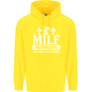 Mushrooms I Like To Forage MILF Childrens Kids Hoodie Yellow