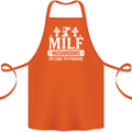 Mushrooms I Like To Forage MILF Cotton Apron 100% Organic Orange