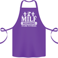 Mushrooms I Like To Forage MILF Cotton Apron 100% Organic Purple
