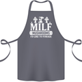 Mushrooms I Like To Forage MILF Cotton Apron 100% Organic Steel