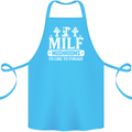 Mushrooms I Like To Forage MILF Cotton Apron 100% Organic Turquoise