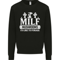 Mushrooms I Like To Forage MILF Kids Sweatshirt Jumper Black