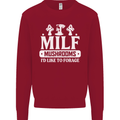 Mushrooms I Like To Forage MILF Kids Sweatshirt Jumper Red