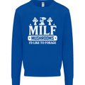 Mushrooms I Like To Forage MILF Kids Sweatshirt Jumper Royal Blue