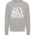 Mushrooms I Like To Forage MILF Kids Sweatshirt Jumper Sports Grey