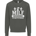 Mushrooms I Like To Forage MILF Kids Sweatshirt Jumper Storm Grey