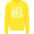 Mushrooms I Like To Forage MILF Kids Sweatshirt Jumper Yellow
