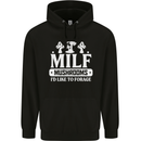 Mushrooms I Like To Forage MILF Mens 80% Cotton Hoodie Black