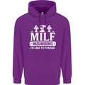 Mushrooms I Like To Forage MILF Mens 80% Cotton Hoodie Purple