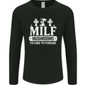 Mushrooms I Like To Forage MILF Mens Long Sleeve T-Shirt Black